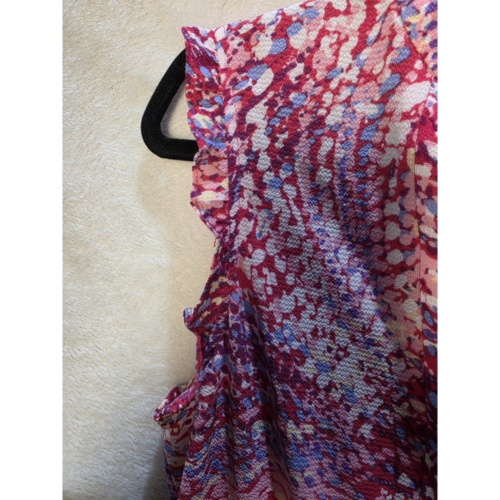 NWT London Times Pink Floral Smocked Waist Maxi Crinkled Garden Wedding A Line12 - Picture 5 of 10